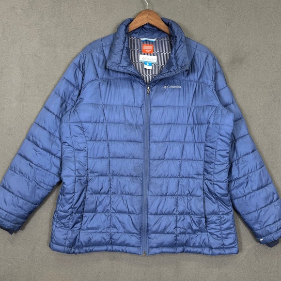 Columbia Jackets & Blazers - Columbia Puffer Jacket Women 1X Blue Thermal Coil Quilted Insulated Winter Snow